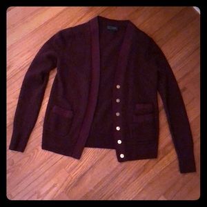 JCrew Burgundy Cardigan